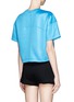 Back View - Click To Enlarge - T BY ALEXANDER WANG - Shiny double knit scuba T-shirt