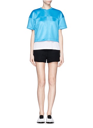 Figure View - Click To Enlarge - T BY ALEXANDER WANG - Shiny double knit scuba T-shirt