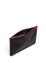 Detail View - Click To Enlarge - ALEXANDER MCQUEEN - Two-tone cosmetic zip pouch 