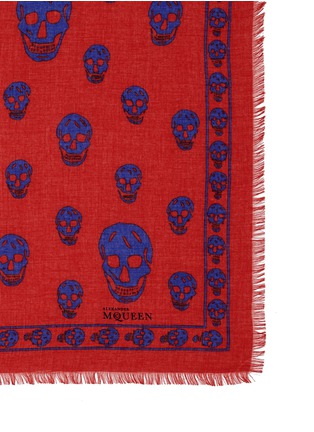 Detail View - Click To Enlarge - ALEXANDER MCQUEEN - Skull print modal-silk scarf