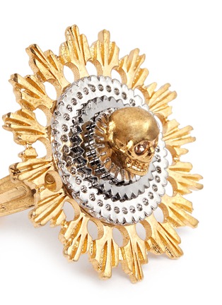 Detail View - Click To Enlarge - ALEXANDER MCQUEEN - Skull and flower ring