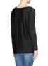 Back View - Click To Enlarge - VINCE - Mesh insert dolman sleeve top