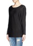 Front View - Click To Enlarge - VINCE - Mesh insert dolman sleeve top