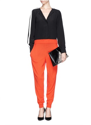 Figure View - Click To Enlarge - STELLA MCCARTNEY - Cady back wool knit jogging pants