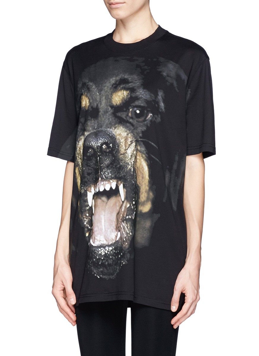 GIVENCHY - Rottweiler print T-shirt - on SALE | Multi-colour T-Shirts ...