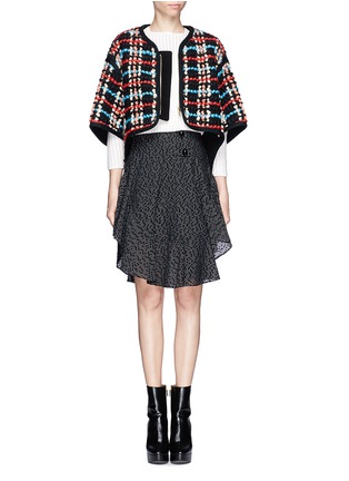 Detail View - Click To Enlarge - CHLOÉ - Cropped wool plaid bolero