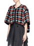 Front View - Click To Enlarge - CHLOÉ - Cropped wool plaid bolero