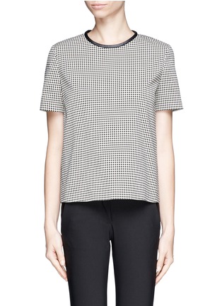 Main View - Click To Enlarge - STELLA MCCARTNEY - Tina houndstooth boxy stretch top