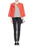 Figure View - Click To Enlarge - STELLA MCCARTNEY - Tina houndstooth boxy stretch top