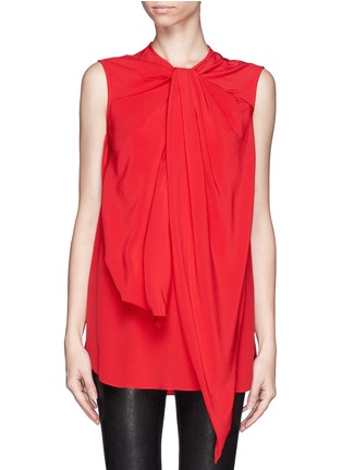 Main View - Click To Enlarge - GIVENCHY - Drape tie knot silk top