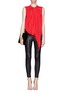 Figure View - Click To Enlarge - GIVENCHY - Drape tie knot silk top
