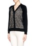 Front View - Click To Enlarge - CHLOÉ - Eyelet cardigan