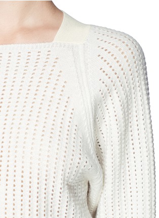 Detail View - Click To Enlarge - CHLOÉ - Perforated wool-angora sweater
