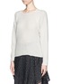 Front View - Click To Enlarge - CHLOÉ - Perforated wool-angora sweater
