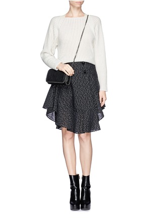 Figure View - Click To Enlarge - CHLOÉ - Perforated wool-angora sweater