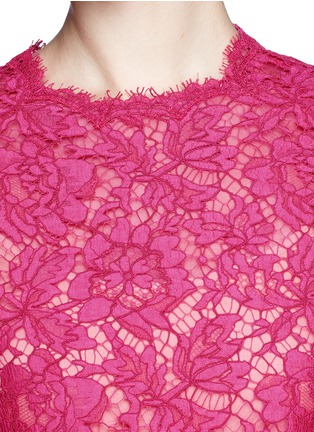 Detail View - Click To Enlarge - VALENTINO GARAVANI - Sheer floral lace top