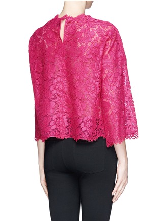 Back View - Click To Enlarge - VALENTINO GARAVANI - Sheer floral lace top