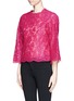 Front View - Click To Enlarge - VALENTINO GARAVANI - Sheer floral lace top