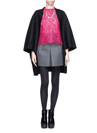Figure View - Click To Enlarge - VALENTINO GARAVANI - Sheer floral lace top