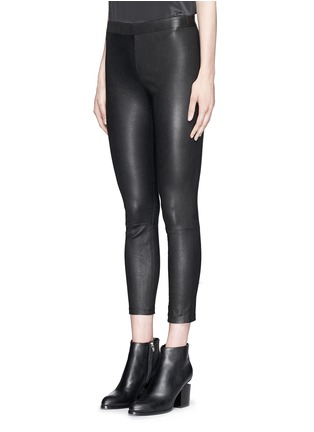 Front View - Click To Enlarge - VINCE - Lamb leather cropped leggings