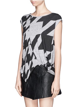 Front View - Click To Enlarge - STELLA MCCARTNEY - Dogstooth graphic top 