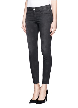 Front View - Click To Enlarge - STELLA MCCARTNEY - Polka dot cropped jeans