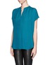 Front View - Click To Enlarge - VINCE - V-neck silk blouse