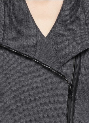 Detail View - Click To Enlarge - VINCE - Wool knit zip jacket 