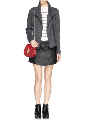 Figure View - Click To Enlarge - VINCE - Wool knit zip jacket 