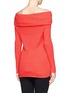 Back View - Click To Enlarge - ARMANI COLLEZIONI - Off shoulder rib knit sweater