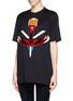 Front View - Click To Enlarge - GIVENCHY - Tribal snake bouclé T-shirt