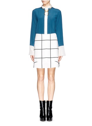 Figure View - Click To Enlarge - CHLOÉ - 'Jupe' check peplum skirt