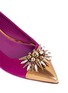 Detail View - Click To Enlarge - SERGIO ROSSI - Glam crystal and spike suede flats