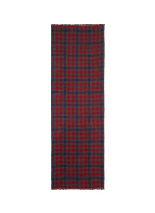Detail View - Click To Enlarge - FRANCO FERRARI - Plaid wool-silk scarf