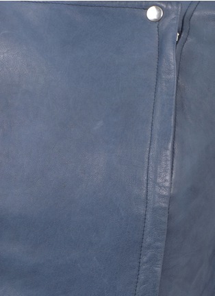 Detail View - Click To Enlarge - THEYSKENS' THEORY - 'Jarde' button-front leather jacket