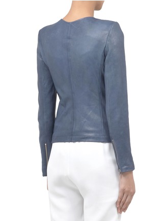 Back View - Click To Enlarge - THEYSKENS' THEORY - 'Jarde' button-front leather jacket