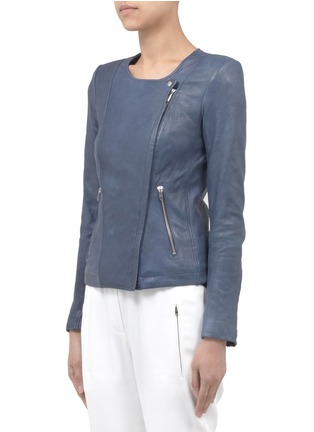 Front View - Click To Enlarge - THEYSKENS' THEORY - 'Jarde' button-front leather jacket