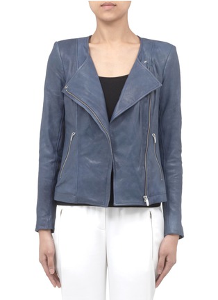 Main View - Click To Enlarge - THEYSKENS' THEORY - 'Jarde' button-front leather jacket