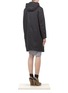 Back View - Click To Enlarge - HELMUT LANG - Hooded trench coat