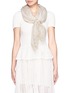 Figure View - Click To Enlarge - FRANCO FERRARI - Floral lace edge cashmere scarf