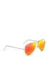 Figure View - Click To Enlarge - RAY-BAN - 'Aviator Large Metal' mirror sunglasses