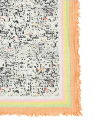 Detail View - Click To Enlarge - FALIERO SARTI - Multi-colour border house print cotton scarf