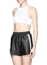 Front View - Click To Enlarge - T BY ALEXANDER WANG - Cut-out back bra top