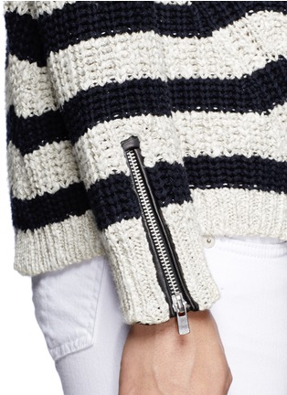 Detail View - Click To Enlarge - MAJE - Faveur wide stripe sweater