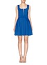 Main View - Click To Enlarge - MAJE - Edwige zip front neoprene fit-and-flare dress