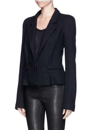 Front View - Click To Enlarge - HAIDER ACKERMANN - Pleat cropped blazer