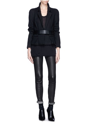 Figure View - Click To Enlarge - HAIDER ACKERMANN - Pleat cropped blazer
