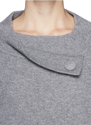 Detail View - Click To Enlarge - ARMANI COLLEZIONI - Cashmere button collar sweater