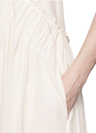 Detail View - Click To Enlarge - CHLOÉ - Gathered plisse bib dress