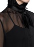 Detail View - Click To Enlarge - ARMANI COLLEZIONI - Tie bow sheer silk blouse